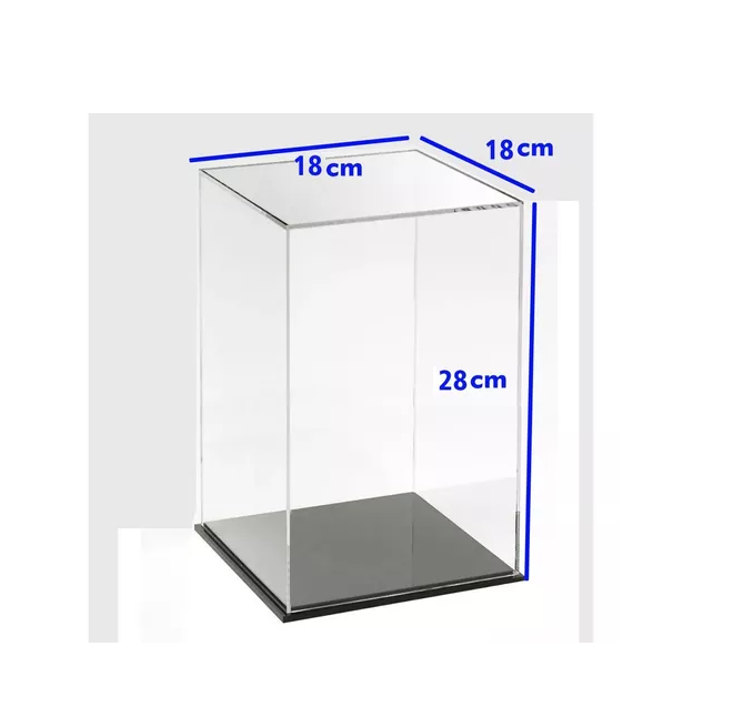 Expositor Caixa Acrílica Para Coleção Vitrine 18x18x28cm