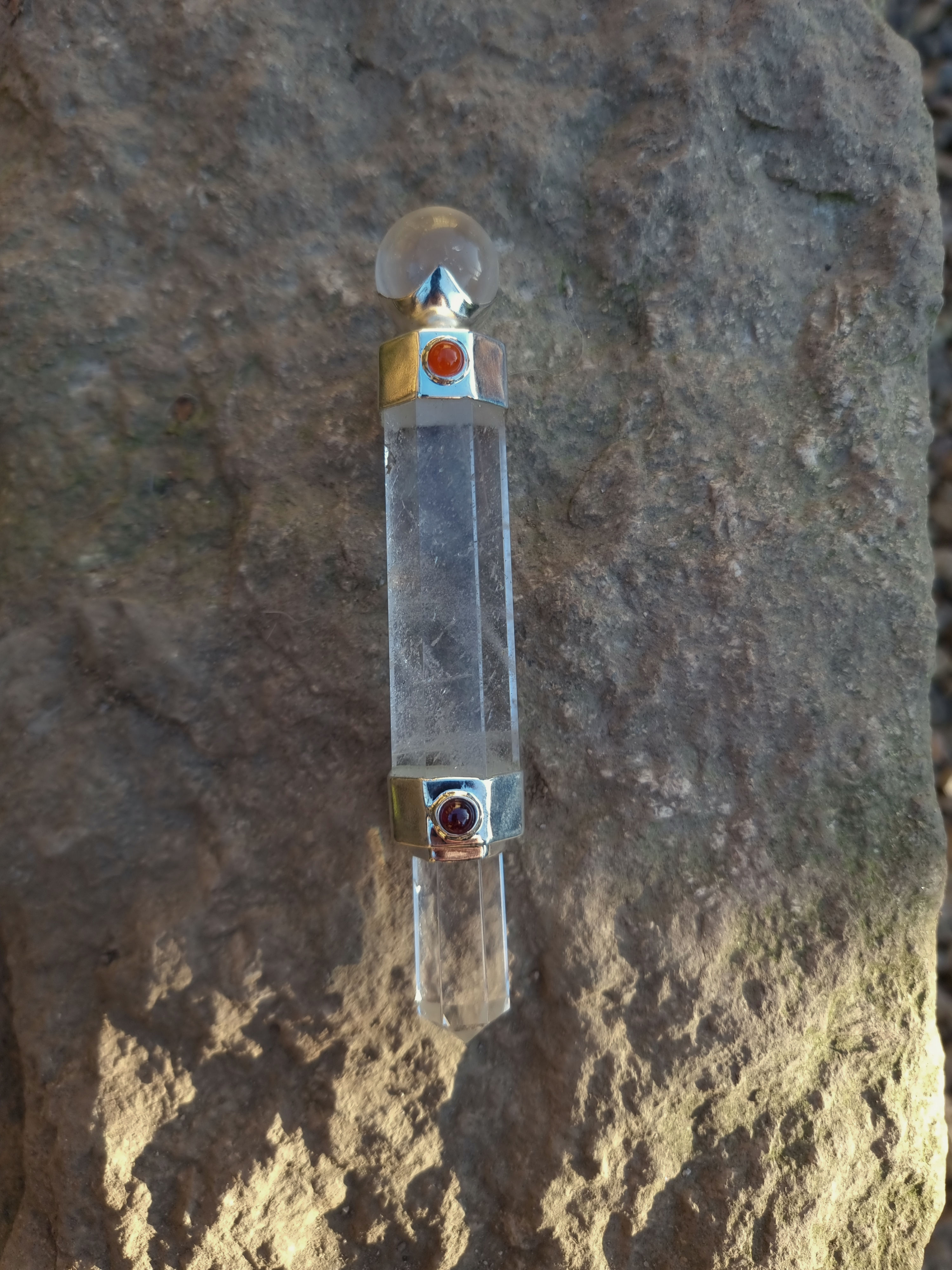 Clear Quartz & Silver Wand