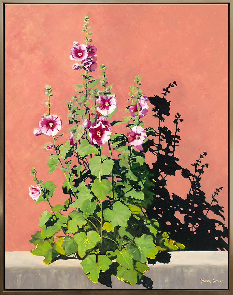 Thumbnail: Hollyhocks and Adobe