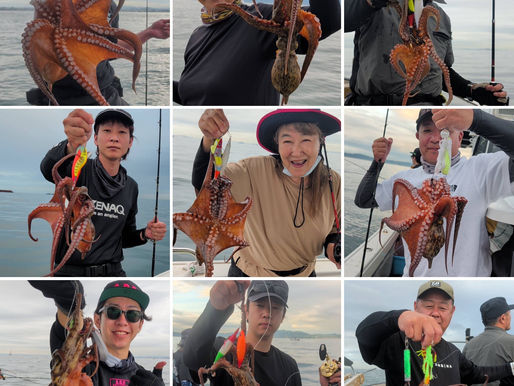 【タコ便】2kg🐙 UP降臨・１０名様乗船・全員安打