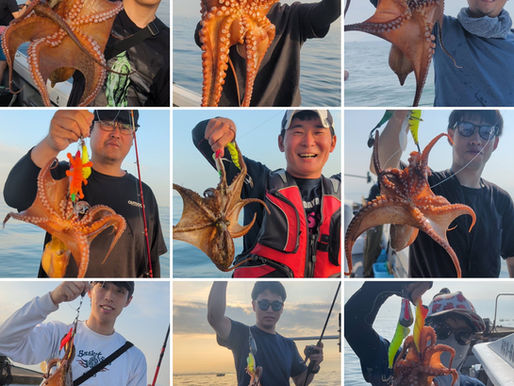 【タコ便】🔥kg🐙 UP降臨❗️・チャーター8名様乗船・全員安打