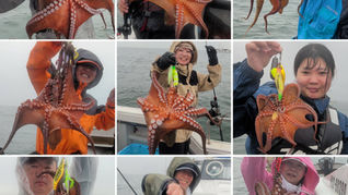 【タコ便】2kg🐙 UP降臨🔥・9名様乗船・初挑戦で竿頭❗️