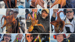 【タコ便】🔥🐙3.98kg降臨❣️・10名様乗船・全員安打❗️