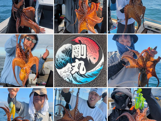 【タコ便】🔥3kg🐙 UP降臨❗️・kg🐙 UPも‼️ ・10名様乗船・全員安打ならず💦