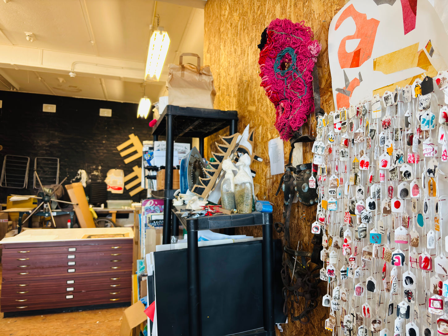 artist studio wit mask