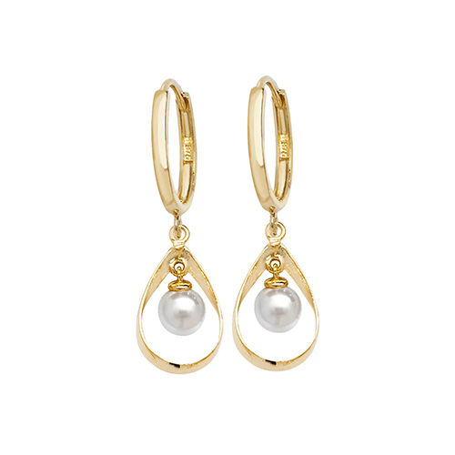9 Ct Yel Gold Drop Earrings