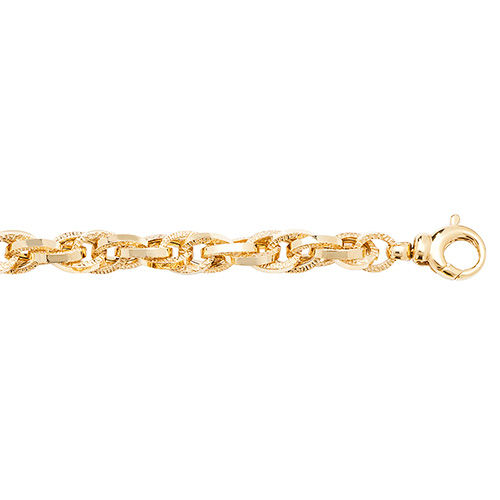9 Ct Yel Gold Ladies 7 5 Inches Fancy Brclt