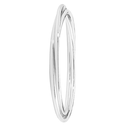 Silver Ladies Round Russian Bangle