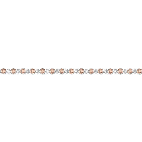 Silver Cz Morganite Tennis Bracelet