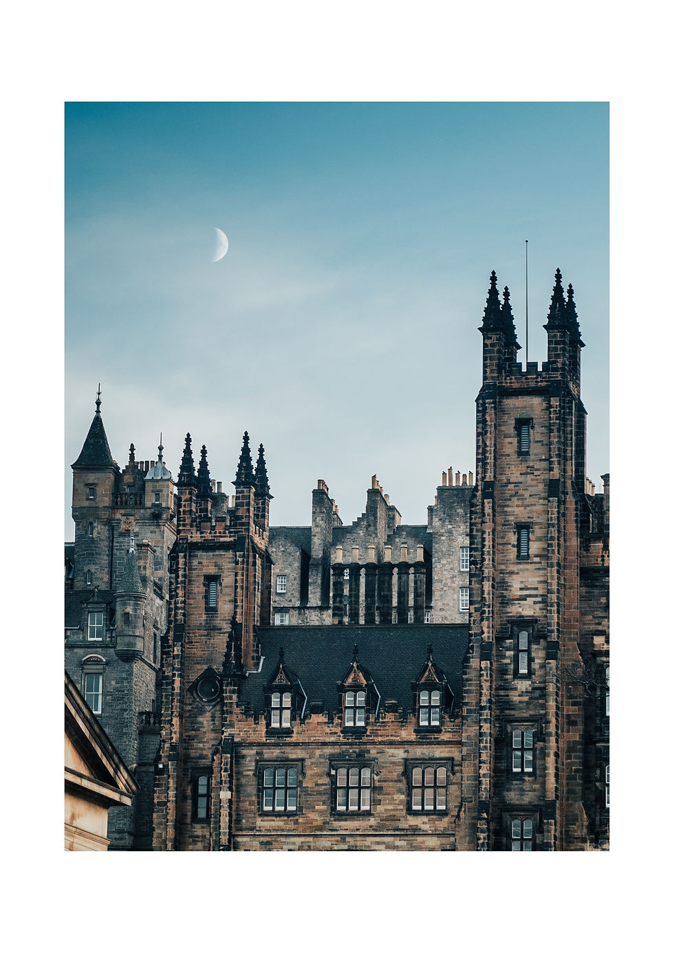 Photographic print by @folkenrose showing The School of Divinity, Edinburgh
