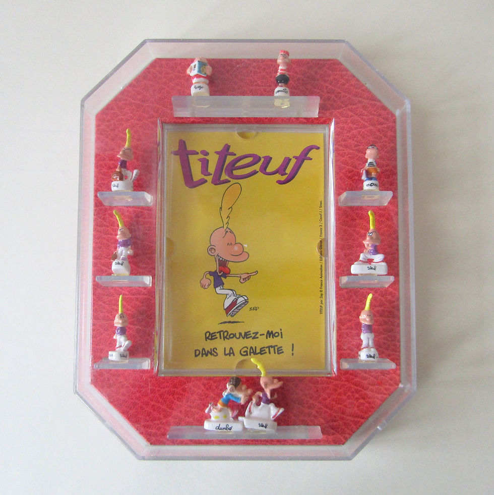 Série de fèves en porcelaine brillante La bande à Titeuf (Éditions Alcara, 2006) représentant Titeuf et ses amis
