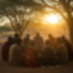 Un groupe de soutien de bien-être comme dans les temps ancien en Afrique .