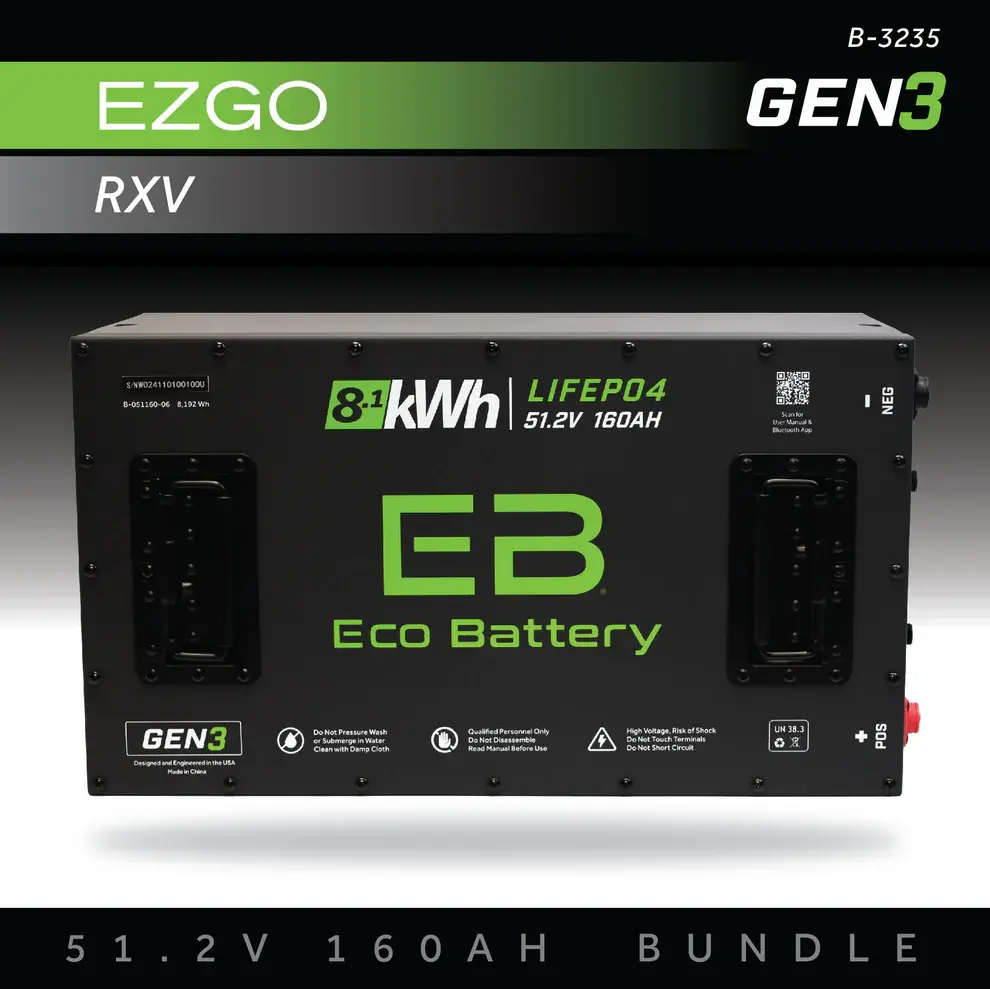51V 160AH Battery Bundle / EZGO RXV