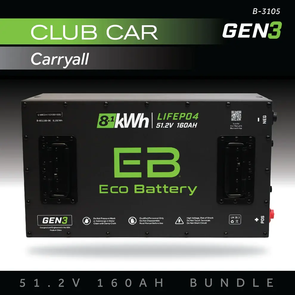 51V 160AH Battery Bundle / Club Car Carryall
