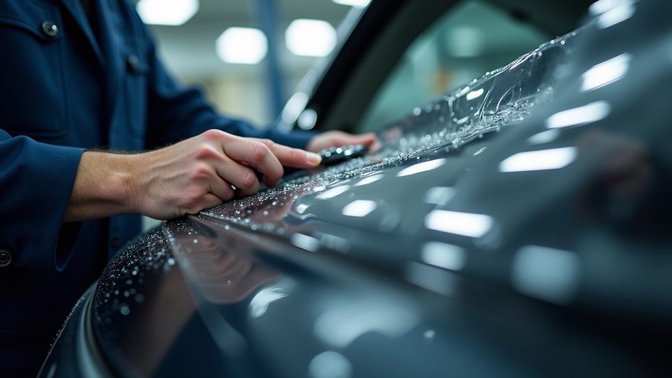 Close-up view of a detailed vehicle inspection report