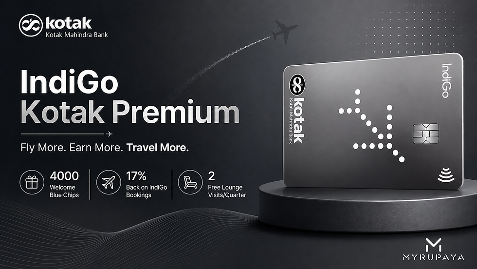 IndiGo Kotak Premium Credit Card 2026: Blue Chips, Rewards, Travel Benefits & Fees