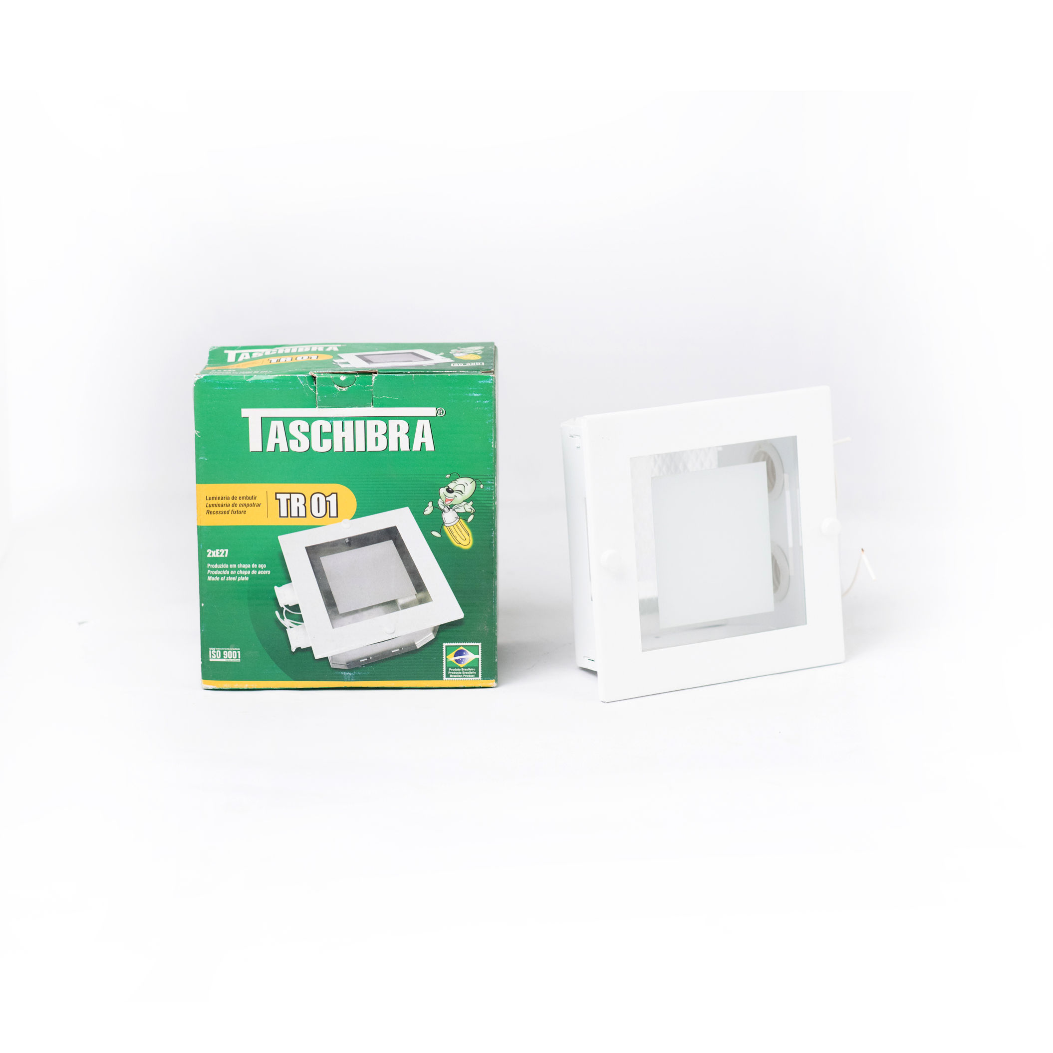 Luminária de Embutir quadrada 2xE27 - TASCHIBRA