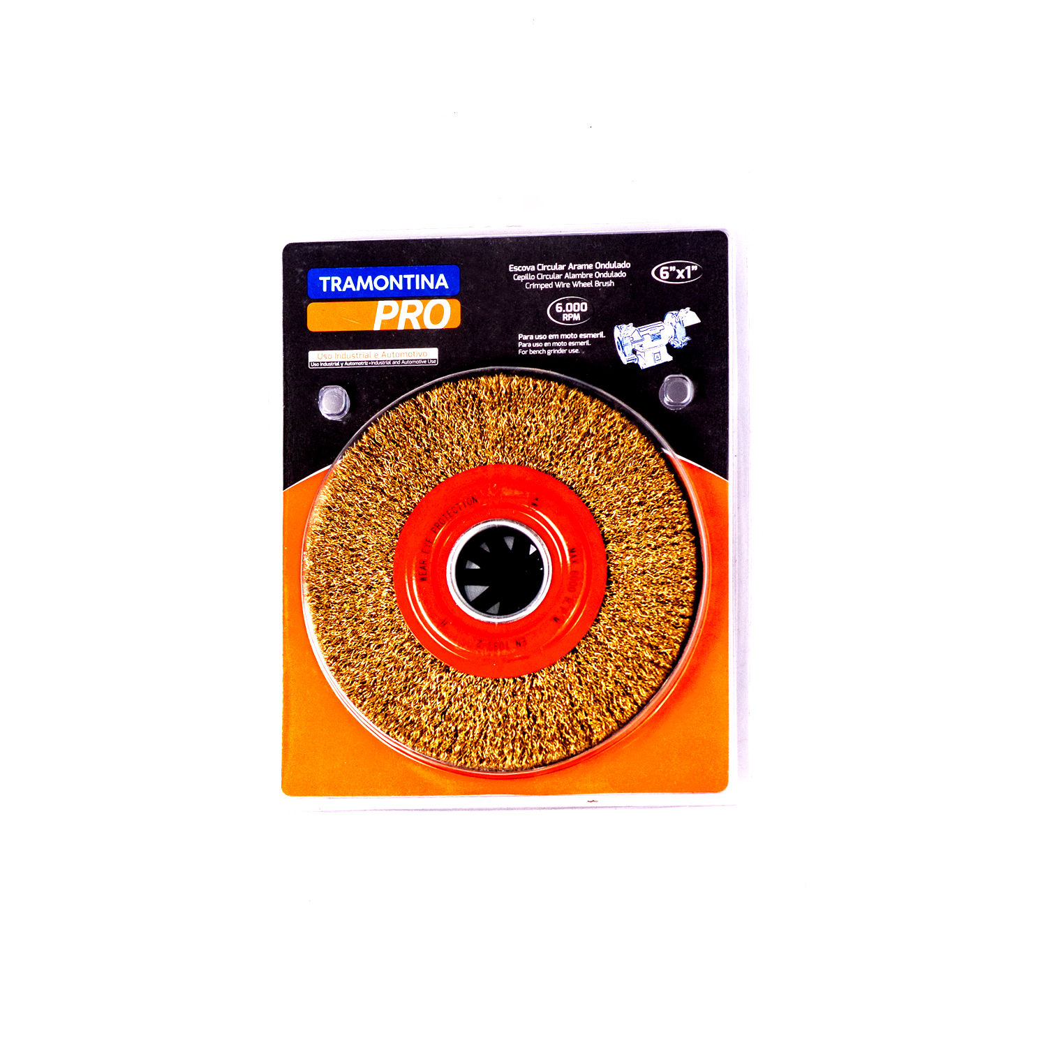 Escova circular arame ondulado  6"x1" - TRAMONTINA PRO
