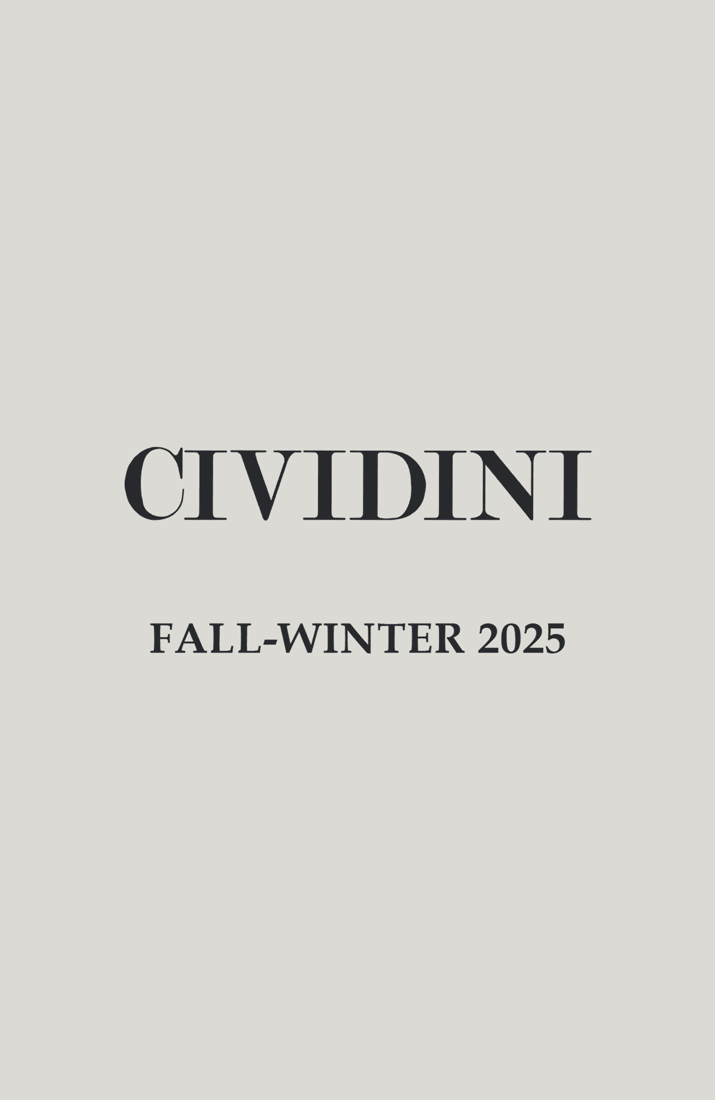 Cividini Fall Winter 2025 collection gif, showing several clothes, sweaters, dresses, and coats.