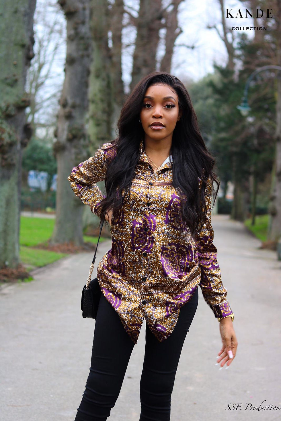 Thumbnail: Ireti Womens Print Silk Shirt
