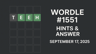 Today’s Wordle Hints & Answer (#1551) – September 17, 2025 | Wordle Guide