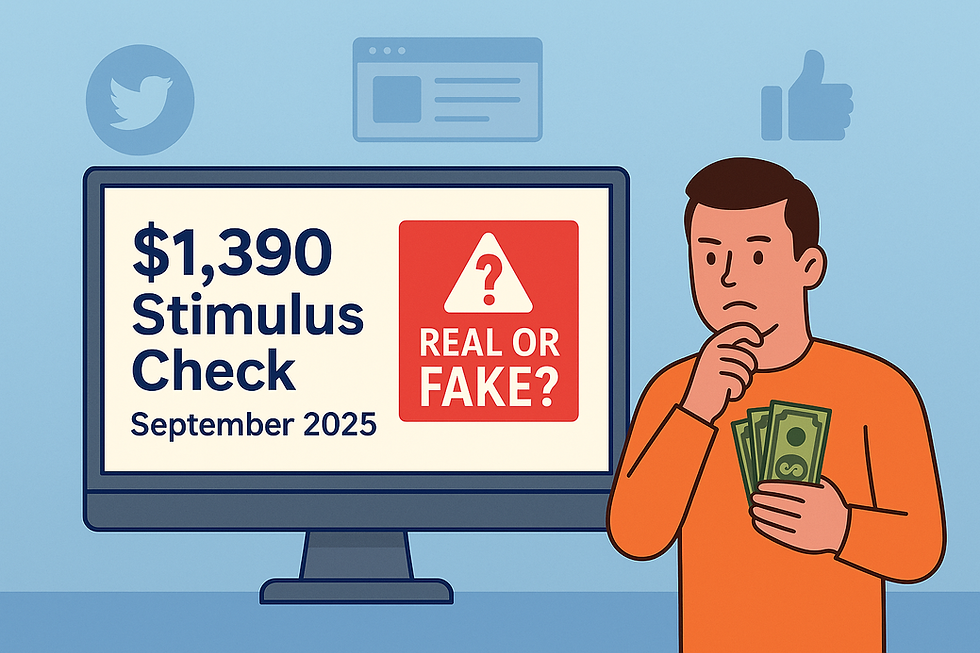 $1,390 Stimulus Check September 2025 — Is It Real or Fake?