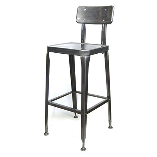 Industrial Metal Bar Chair - silver