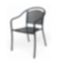Black Metal Arm Chair - Patio with mesh