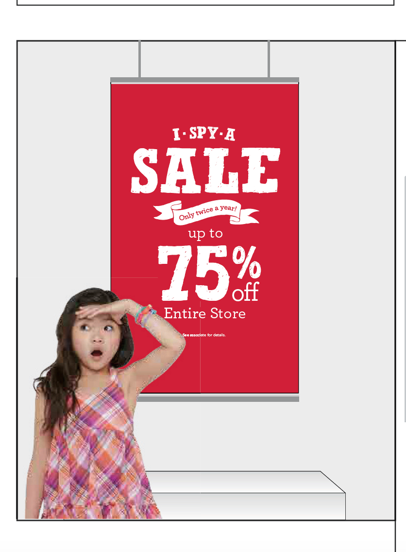 Gymboree sale window, 2015