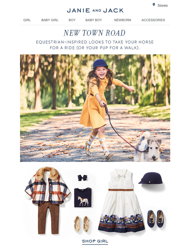 Janie and Jack Equestrian Email Hero
