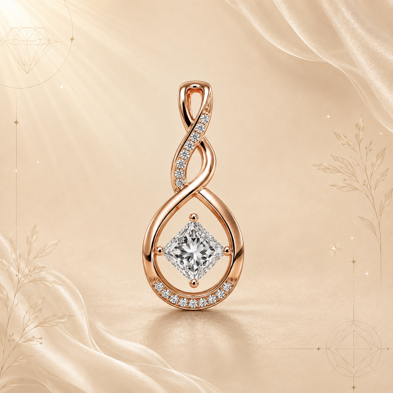 Infinity Princess Diamond Pendant