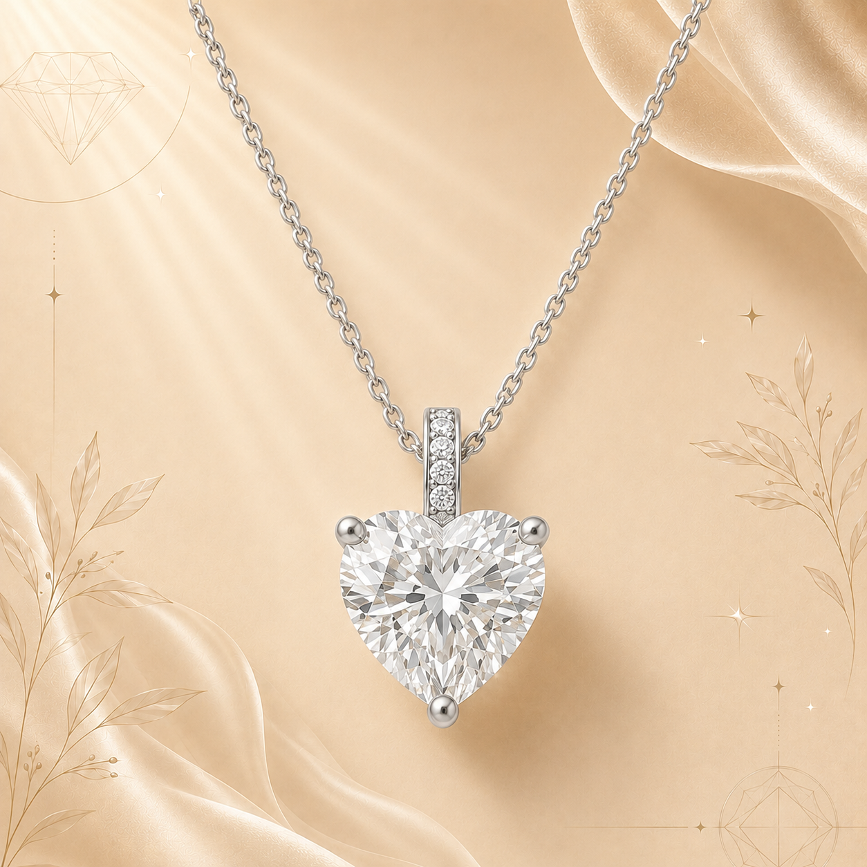 Heart Solitaire Diamond Pendant
