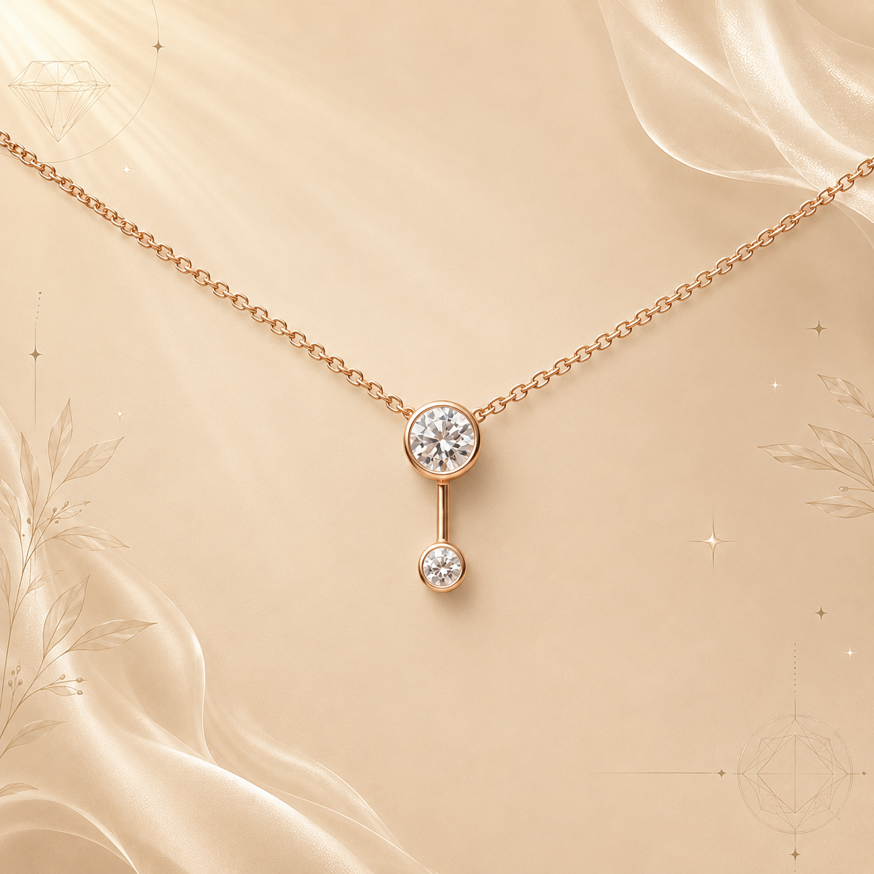 Celeste Drop Diamond Pendant