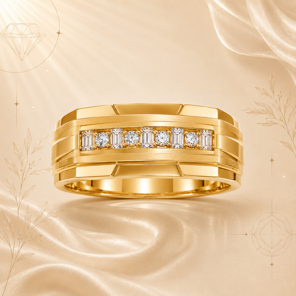 Regent Line Diamond Ring