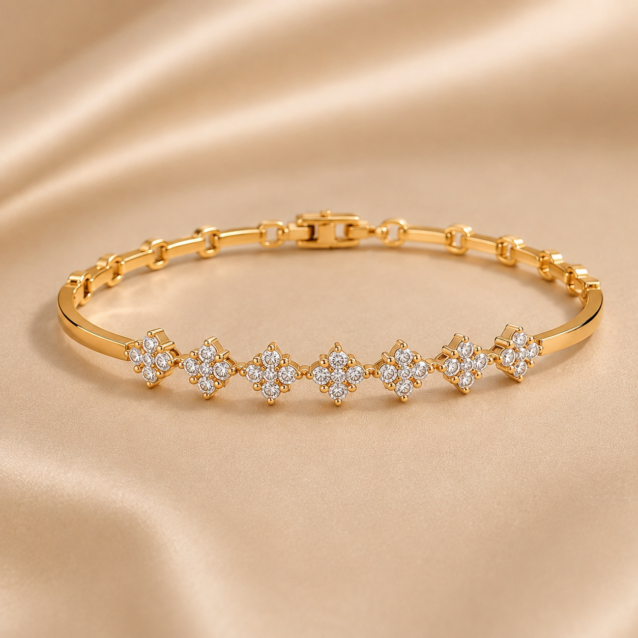 Daisy Line Diamond Bracelet