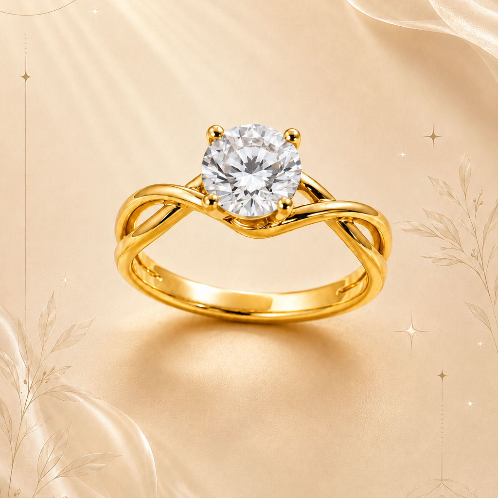 Entangled Solitaire Diamond Ring