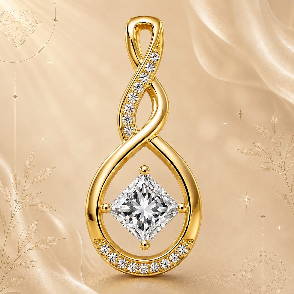 Thumbnail: Infinity Princess Diamond Pendant