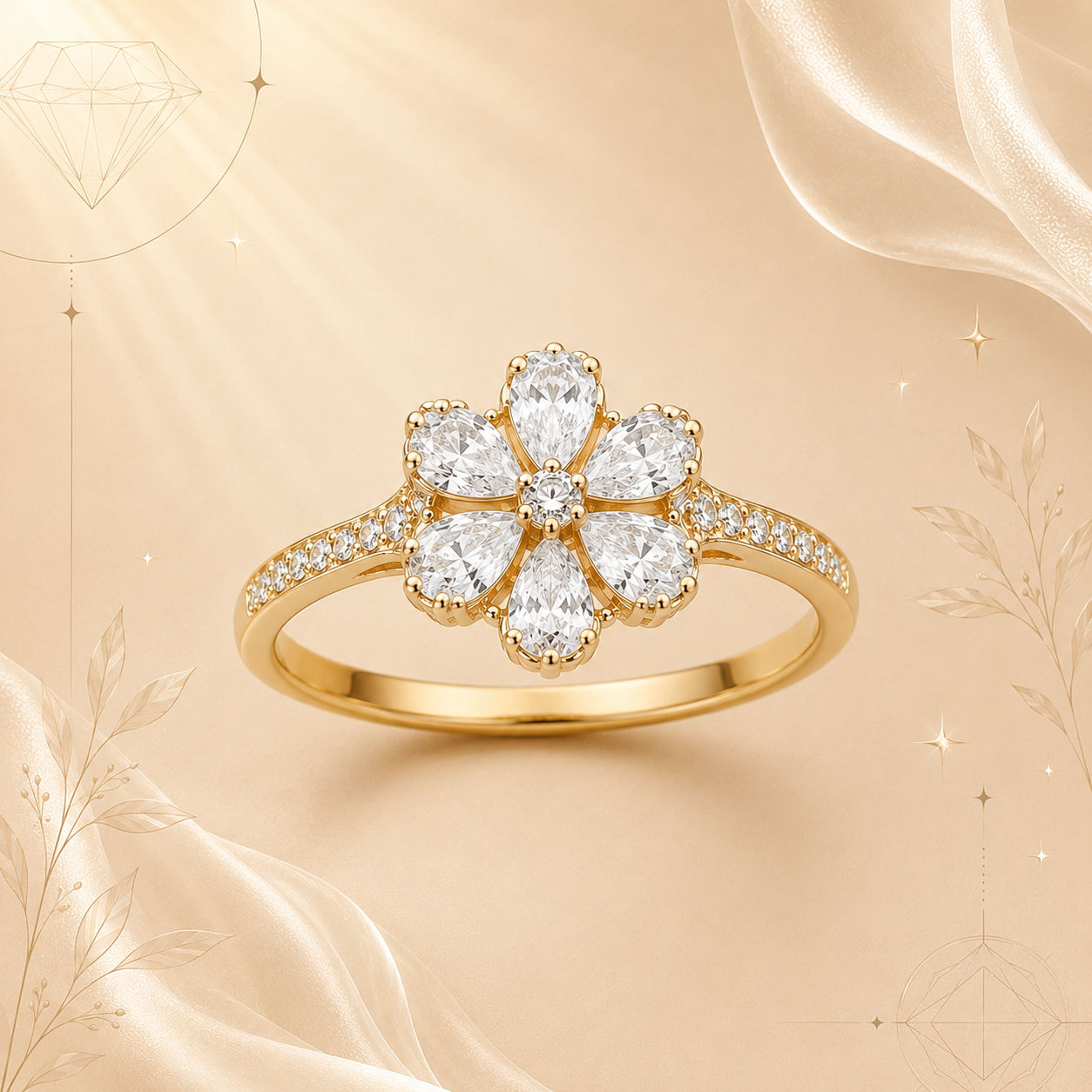 Celestial Bloom Diamond Ring