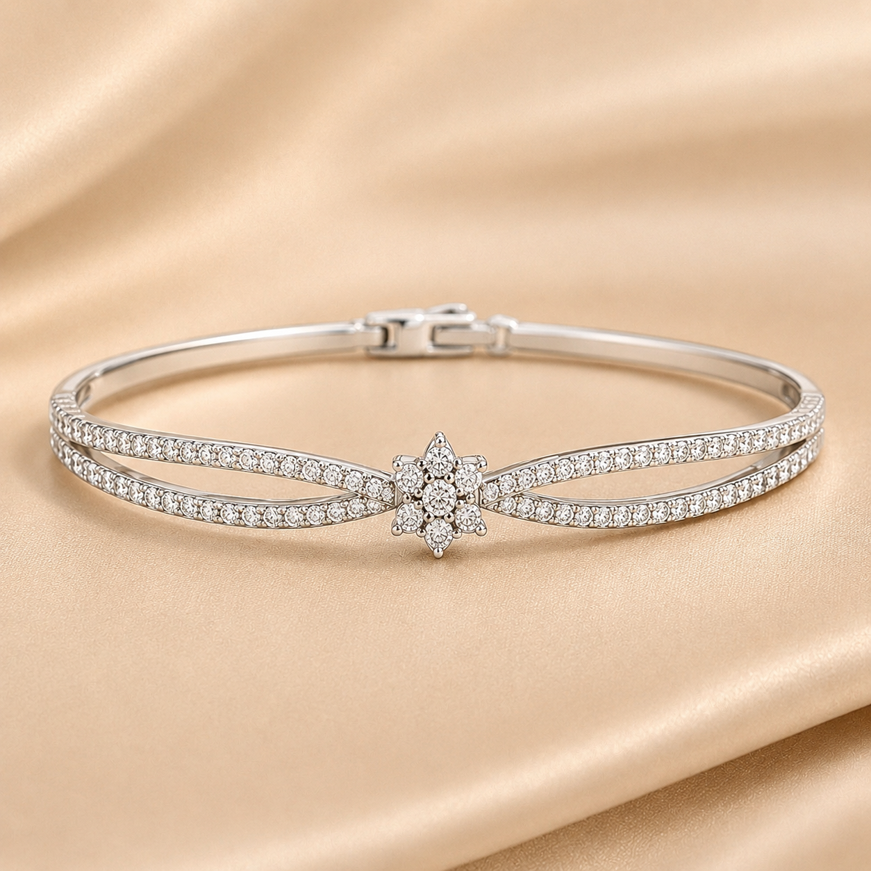 Floral Embrace Diamond Bracelet