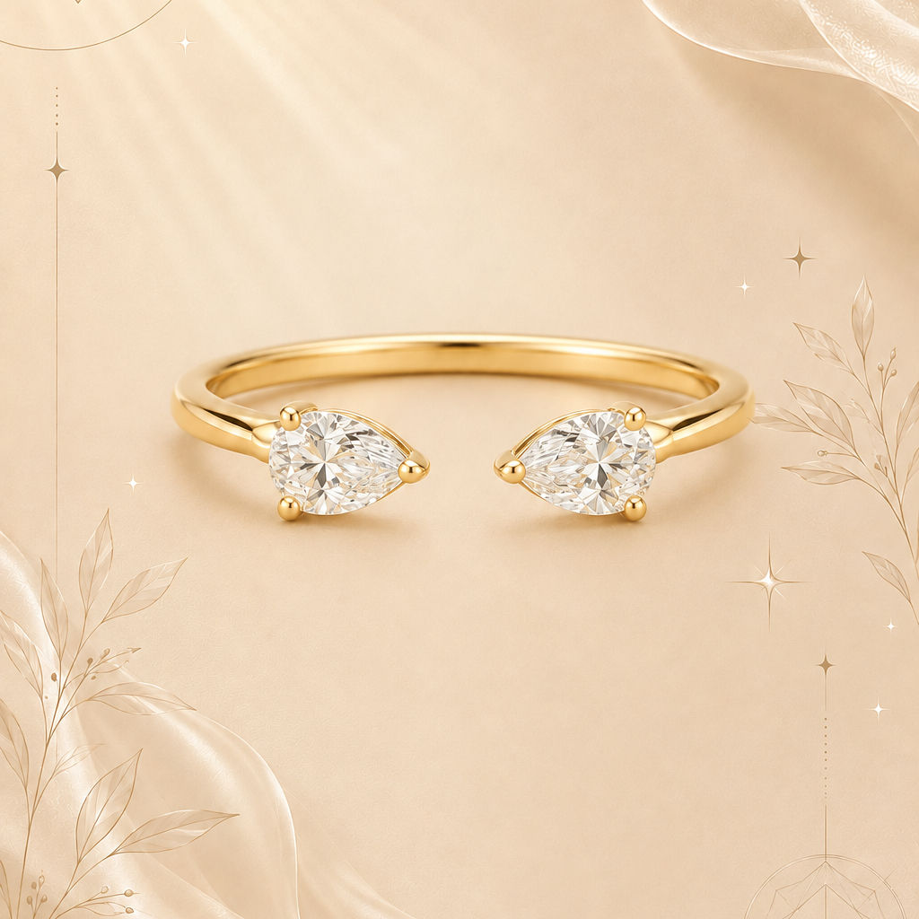 Pear Duette Diamond Ring