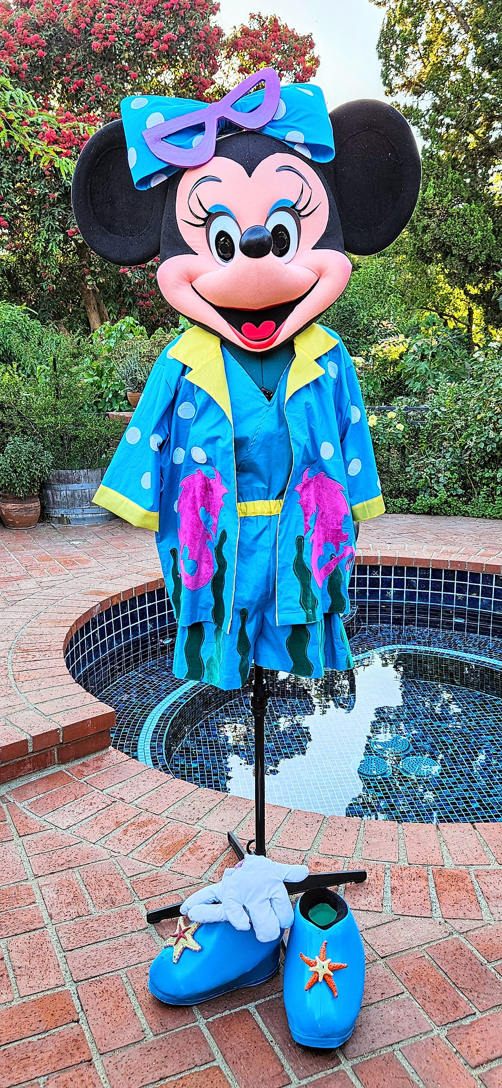Thumbnail: Minnie Mouse Beach Body mascot adaptation costume. Summer Fun. Pool Party. Rent