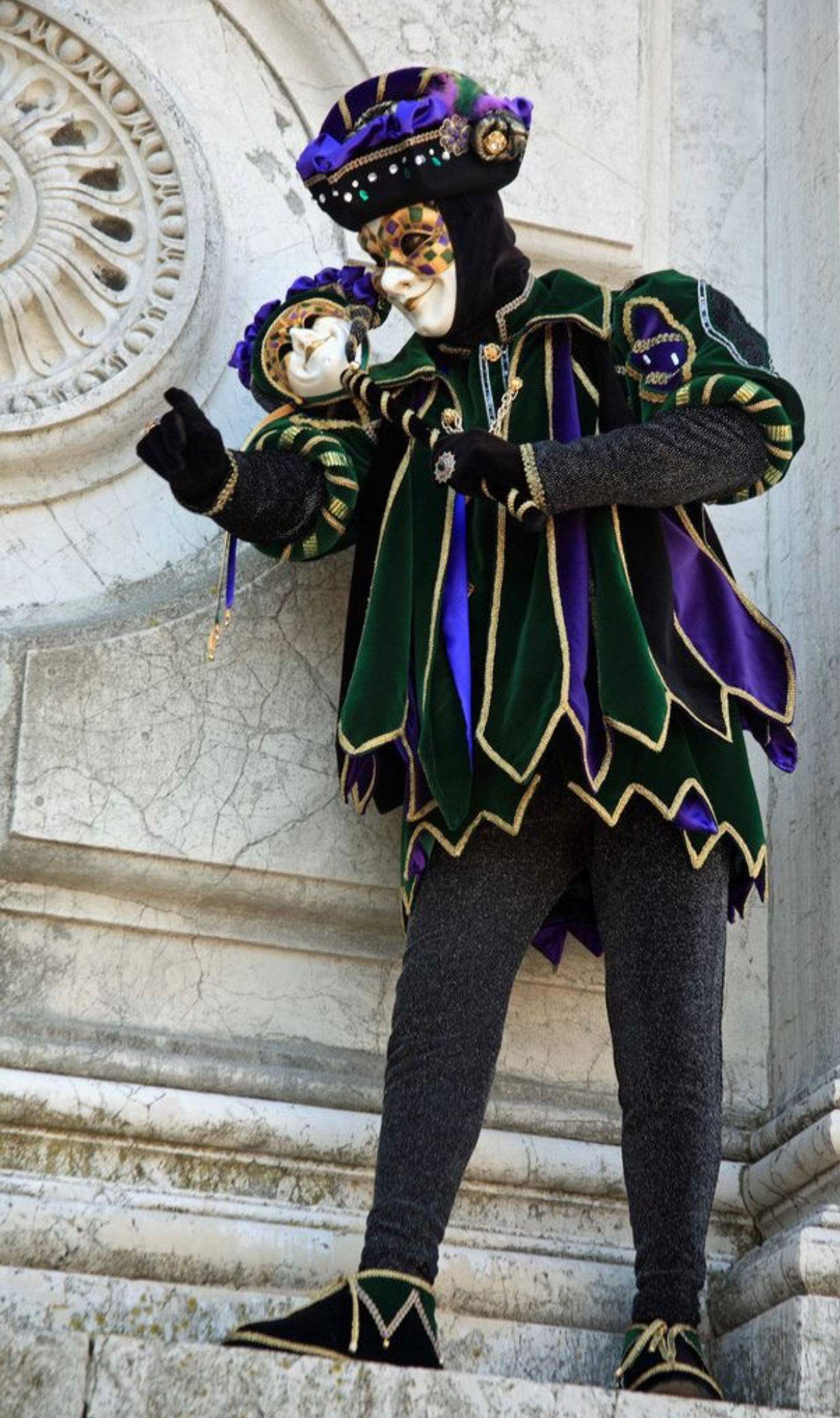 Rental or sale. Jester costume. Venice Carnival Circus Costume