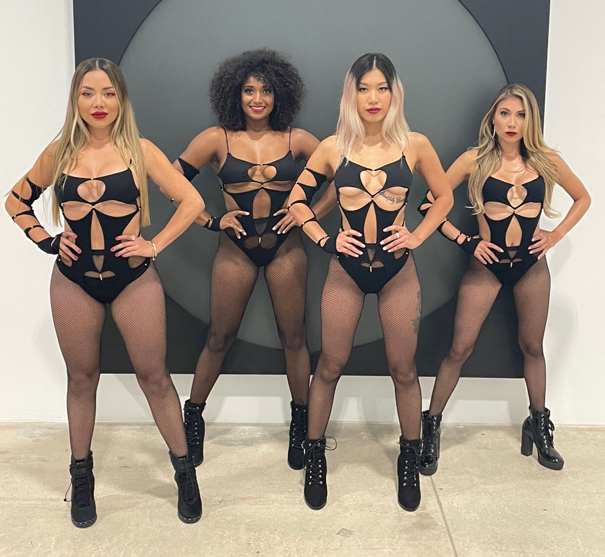 Go go girls. Dance costume. Festival Carnival Vegas Sho