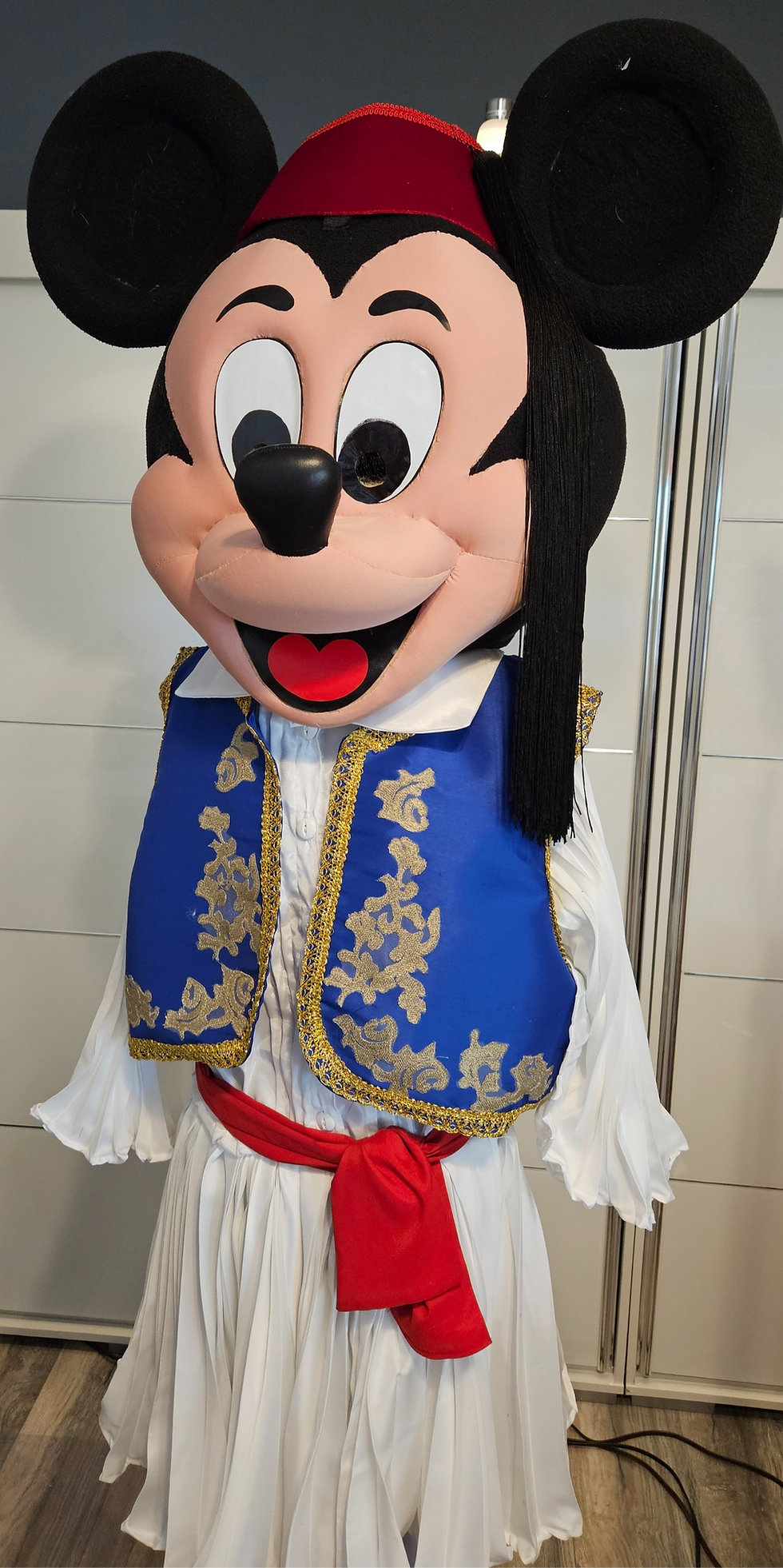 Miniatura: Mickey Mouse-Inspired Traditional Greek Mascot Costume Rental