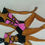 Miniaturbild: Girl's pink and black costume / leotard.