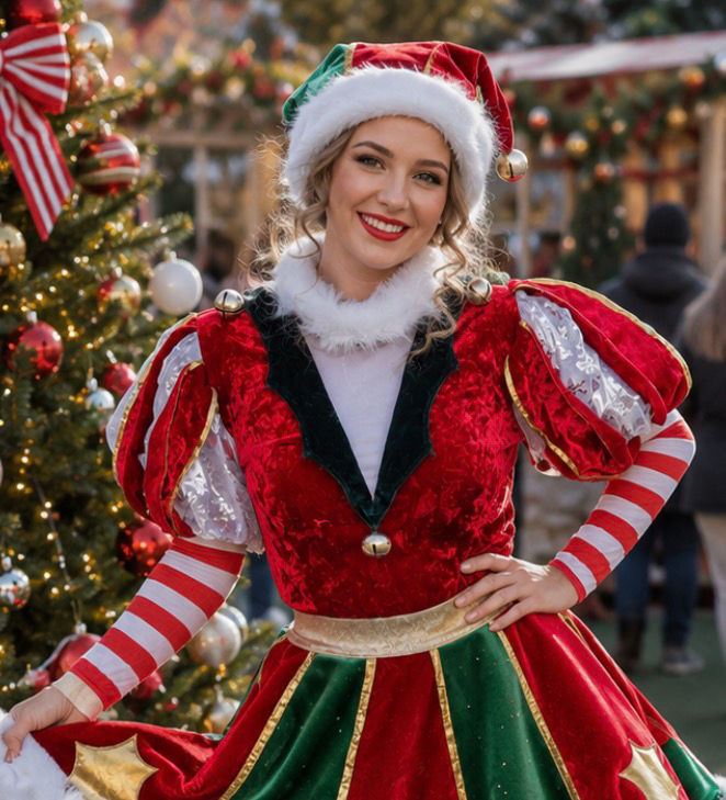 Christmas Velvet Elf Costume
