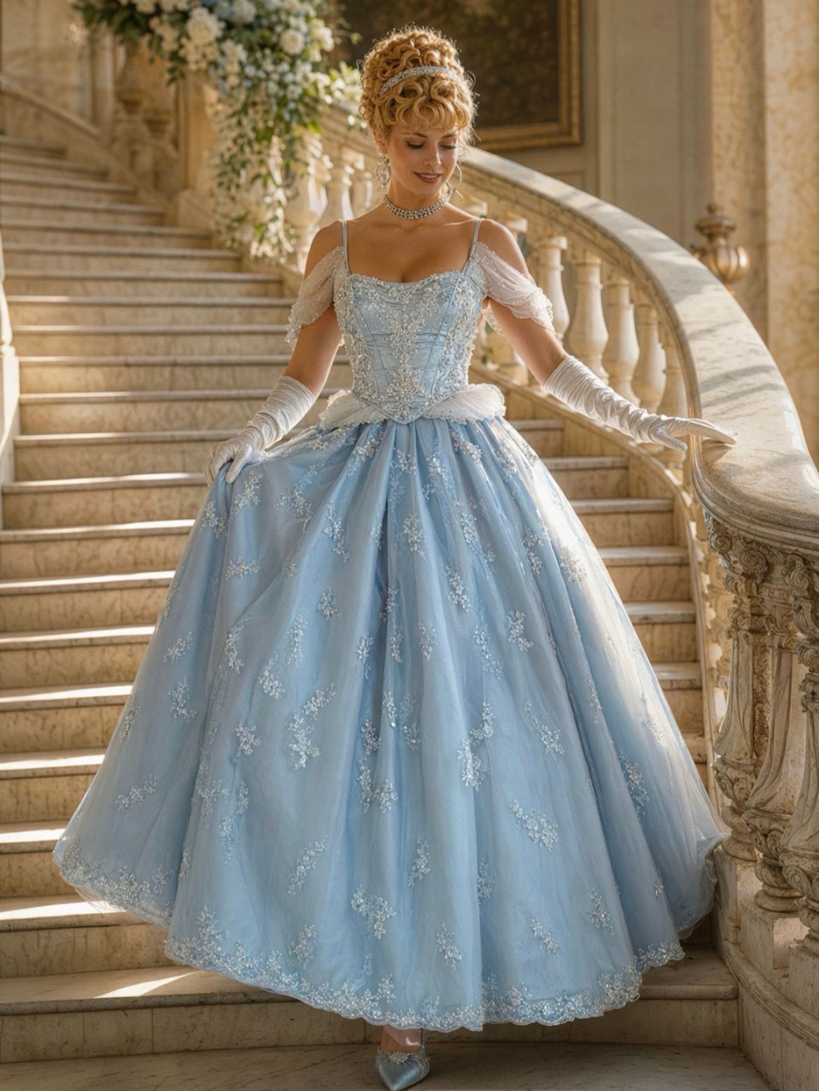 Cinderella Princess Ball Gown – Adult Fairytale Costume – Party Dress