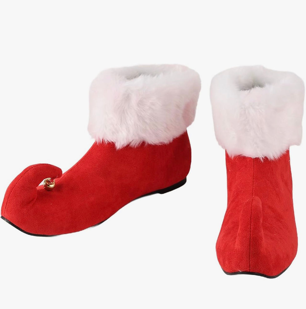 Miniaturbild: Grinch-inspired elf shoes for Santa costume