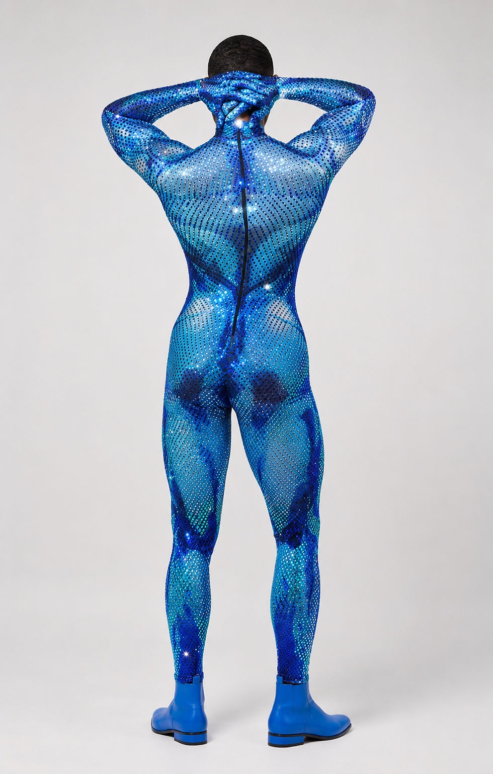 Men’s Rhinestone Muscle Bodysuit