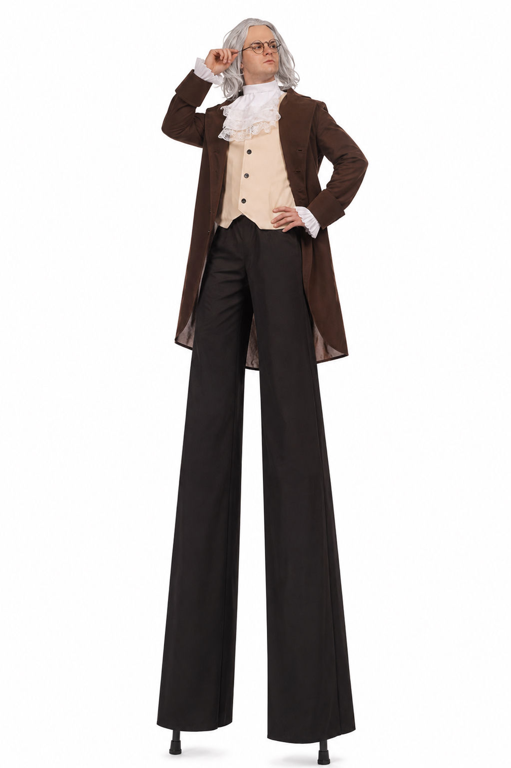 Colonial Gentleman Ben Franklin Stilt Walker Costume